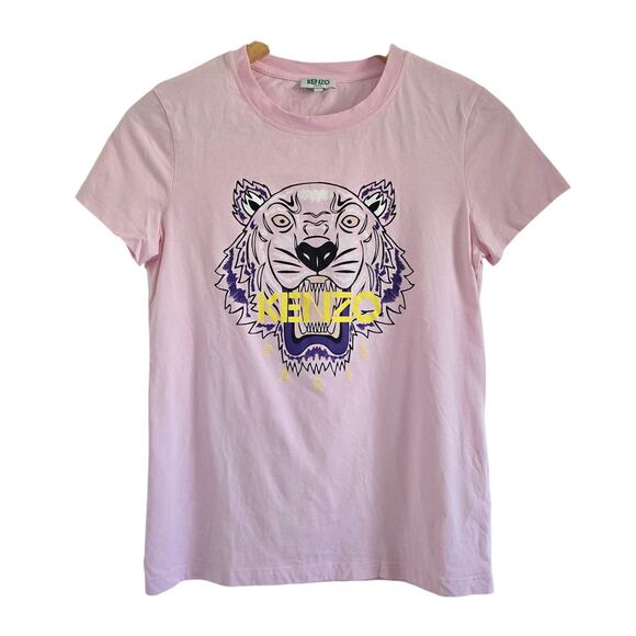 Kenzo Tops - Kenzo Womens Tiger T-Shirt Faded Pink Size XS Paris Y2K Cotton
